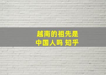 越南的祖先是中国人吗 知乎